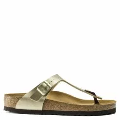 Birkenstock Women's Gizeh Birko-Flor In Gold