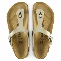 Birkenstock Women's Gizeh Birko-Flor In Gold -Outdoor Shoes Shop 1016108 top 1100x