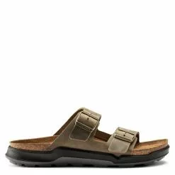 Birkenstock Men's Arizona Cross Town Oiled Leather In Faded Khaki