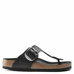 Birkenstock Women's Gizeh Big Buckle Leather In Black