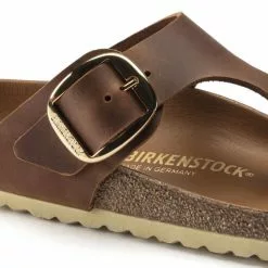 Birkenstock Women's Gizeh Big Buckle Leather In Cognac -Outdoor Shoes Shop 1018785 detail 1 1100x