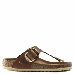 Birkenstock Women's Gizeh Big Buckle Leather In Cognac
