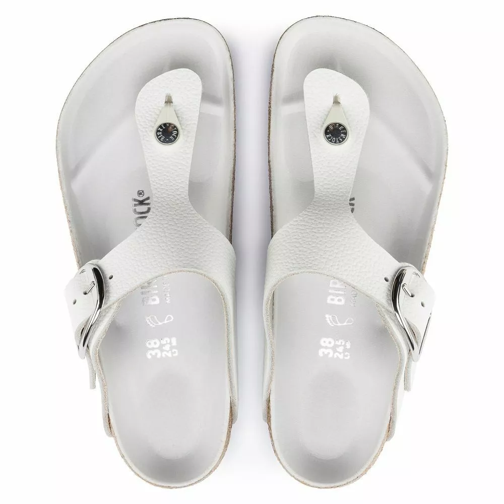 Birkenstock Women's Big Buckle Gizeh Leather In White 6 Birkenstock Women's Big Buckle Gizeh Leather In White - Image 4