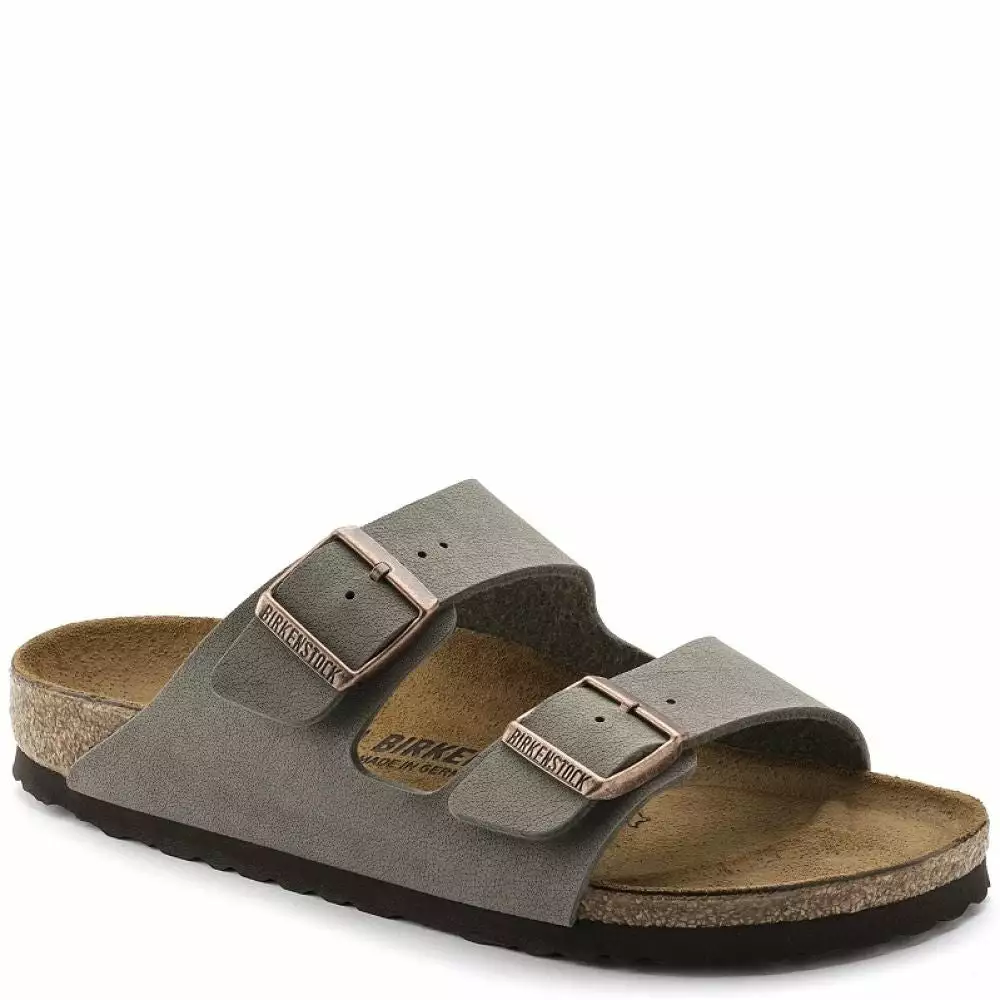 Birkenstock Arizona Birkibuc In Stone (Narrow Width) 6 Birkenstock Arizona Birkibuc In Stone (Narrow Width) - Image 4