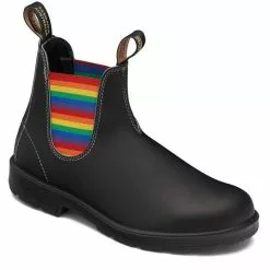 Blundstone Women's Original 2105 In Black With Rainbow Elastic And Contrast Stitching