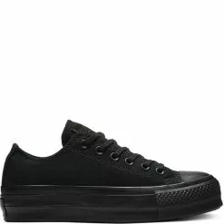 Converse Women's All Star Clean Low Top Lift In Black/Black