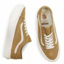 Vans Women's Eco Theory Old Skool Tapered In Mustard Gold/True White -Outdoor Shoes Shop 4190 3 1100x
