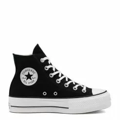 Converse Women's Chuck Taylor All Star Canvas Platform Hi In Black/White/White