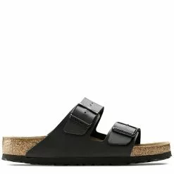 Birkenstock Arizona Softbed Birko-Flor In Black
