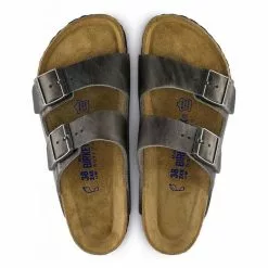 Birkenstock Arizona Softbed Oiled Leather In Iron -Outdoor Shoes Shop 5 5 552801 top 1100x
