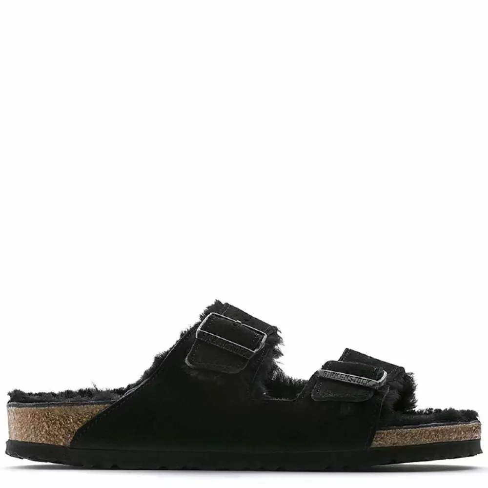 Birkenstock Arizona Shearling In Black 3 Birkenstock Arizona Shearling In Black