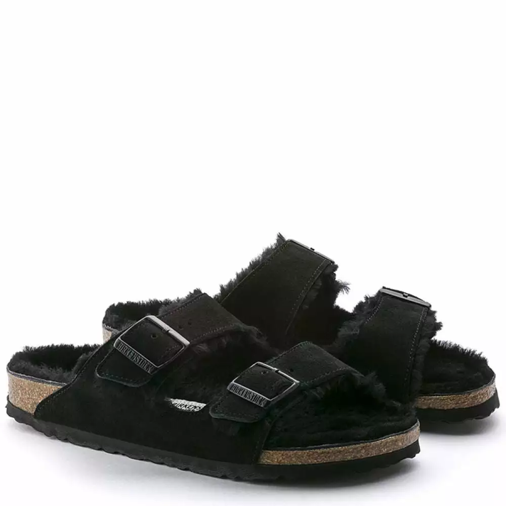 Birkenstock Arizona Shearling In Black 4 Birkenstock Arizona Shearling In Black - Image 2