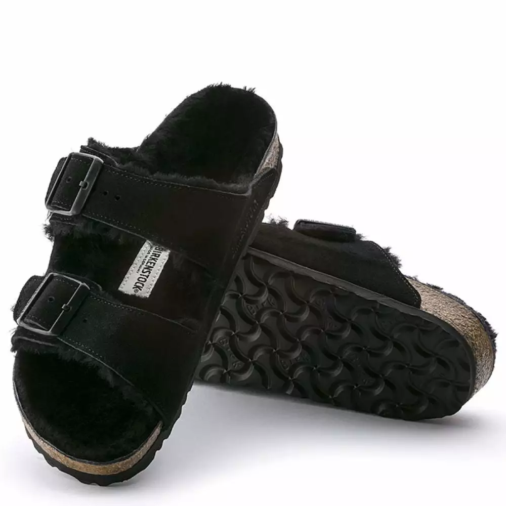 Birkenstock Arizona Shearling In Black 6 Birkenstock Arizona Shearling In Black - Image 4