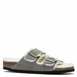 Birkenstock Women's Arizona Shearling In Stone Coin