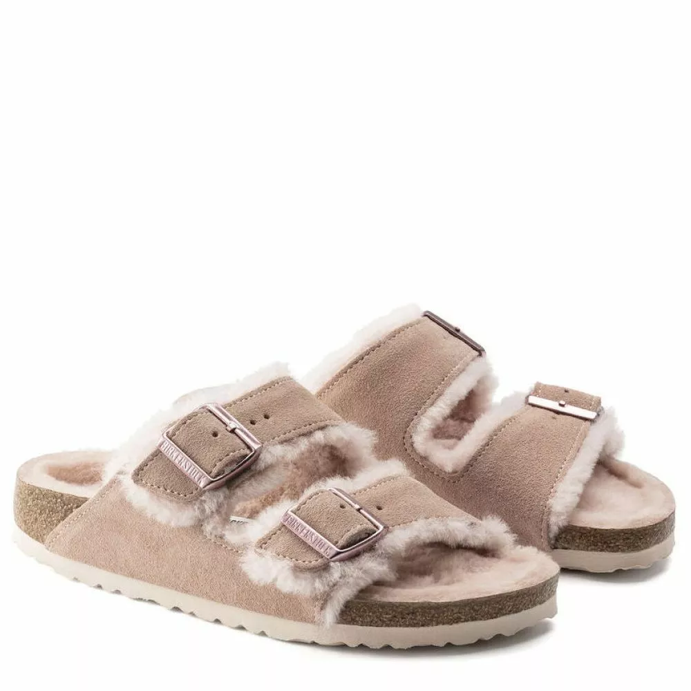 Birkenstock Women's Arizona Shearling In Light Rose 4 Birkenstock Women's Arizona Shearling In Light Rose - Image 2
