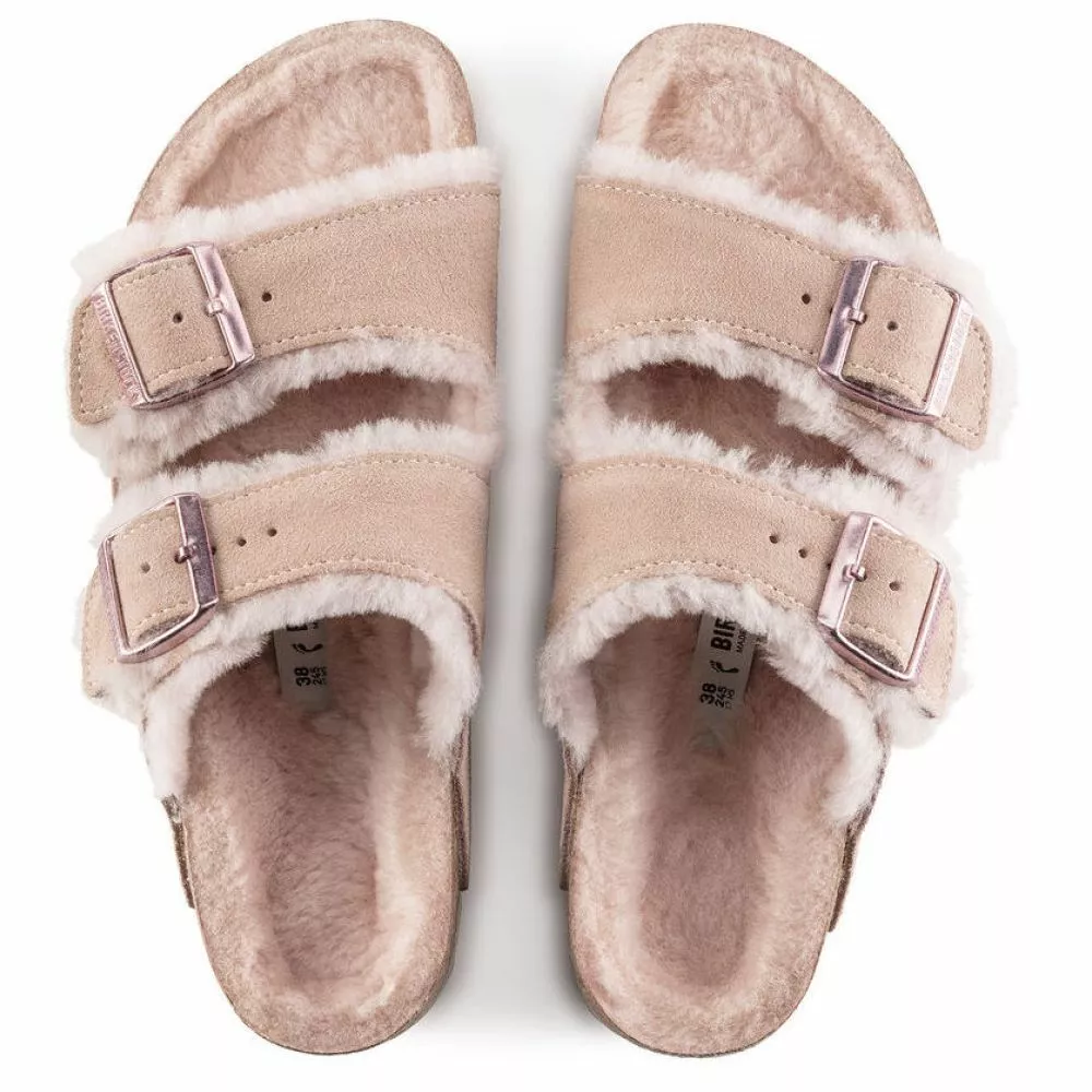 Birkenstock Women's Arizona Shearling In Light Rose 6 Birkenstock Women's Arizona Shearling In Light Rose - Image 4