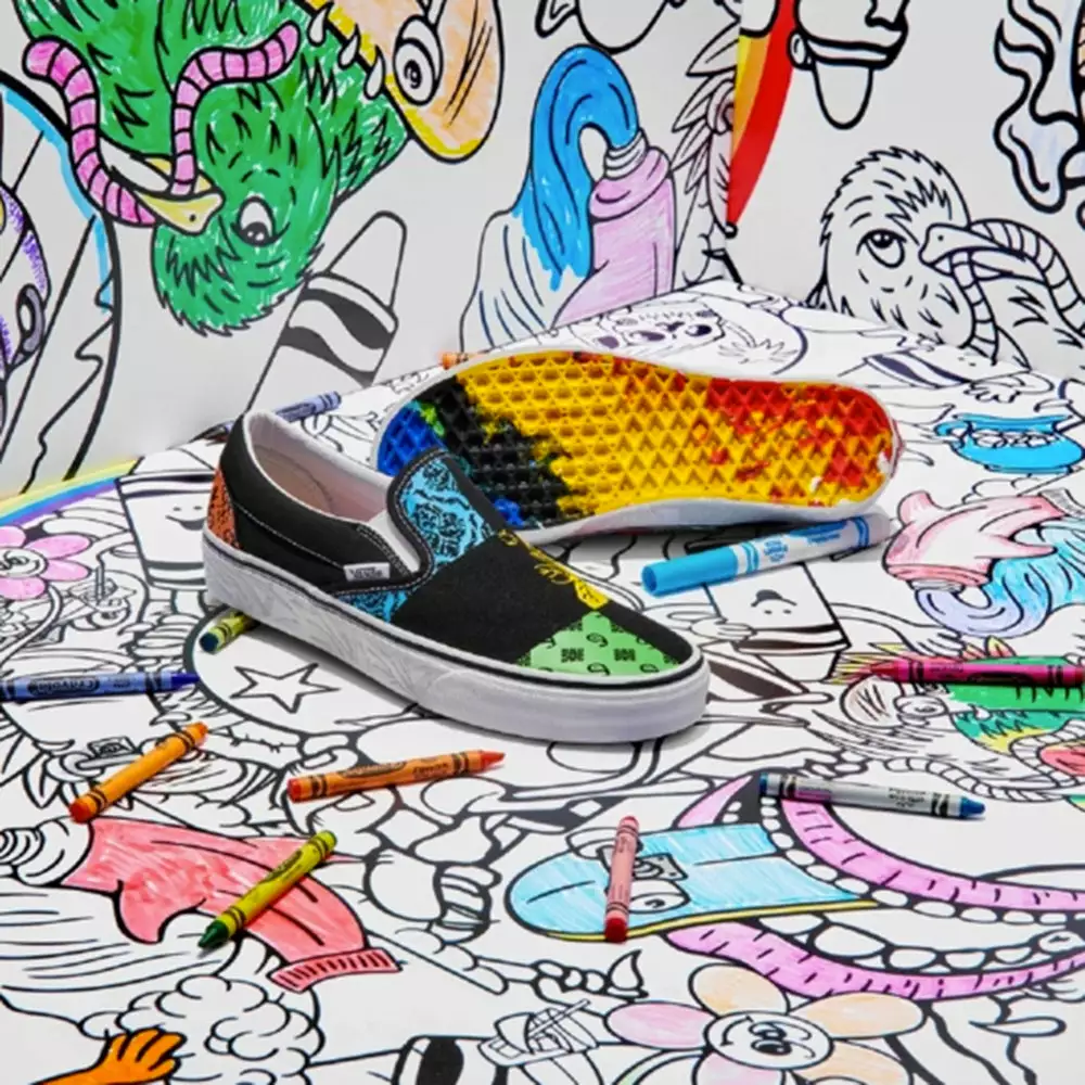 Vans X Crayola Classic Slip-On In DIY/Trace Your Dreams 5 Vans X Crayola Classic Slip-On In DIY/Trace Your Dreams - Image 3