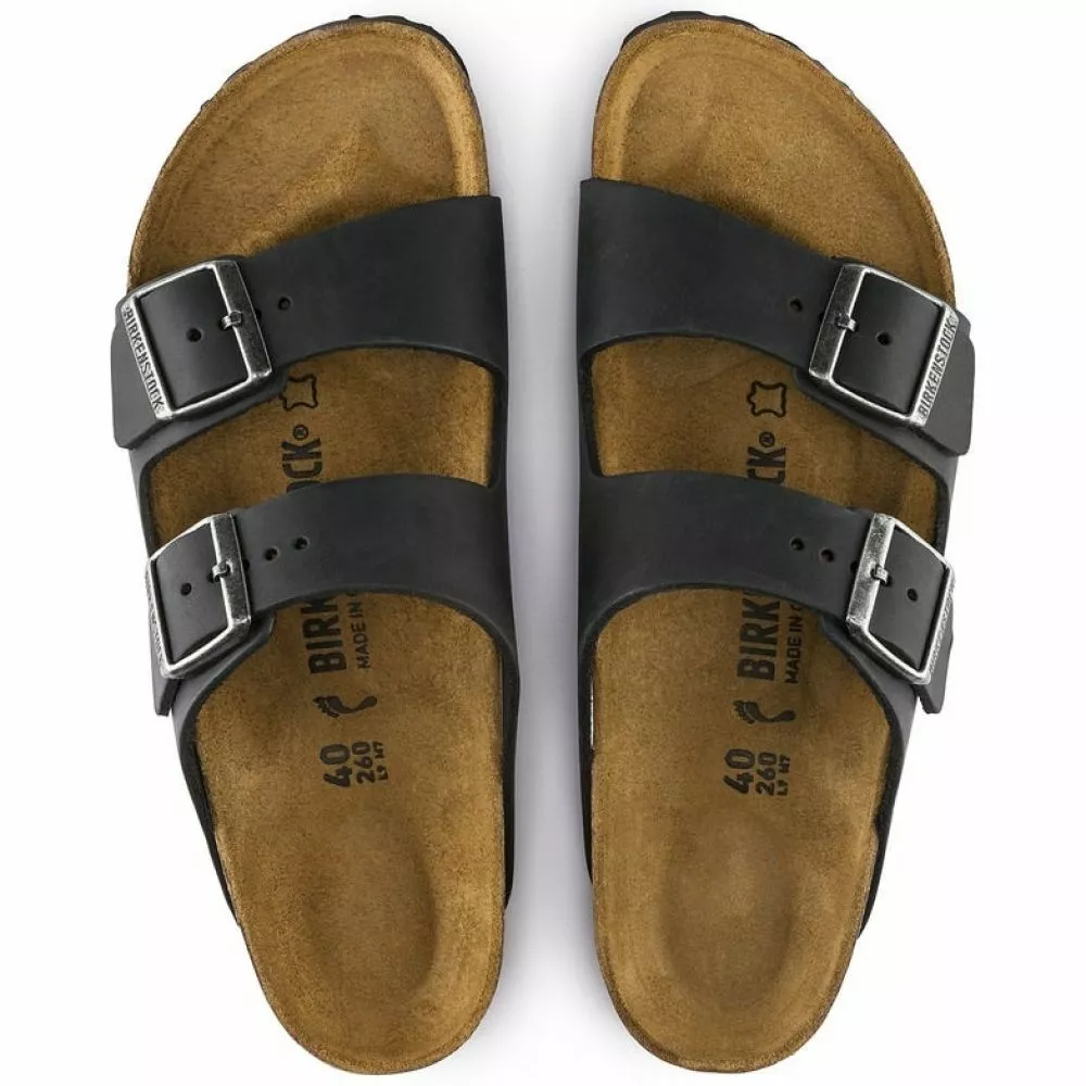 Birkenstock Arizona Oiled Leather In Black 6 Birkenstock Arizona Oiled Leather In Black - Image 4