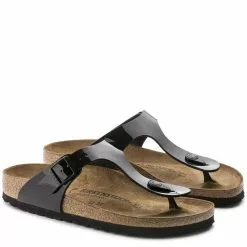 Birkenstock Gizeh Birko-Flor Patent In Black 8 Birkenstock Gizeh Birko-Flor Patent In Black -Outdoor Shoes Shop b i birkenstock birko flor patent black 43663 3 1100x