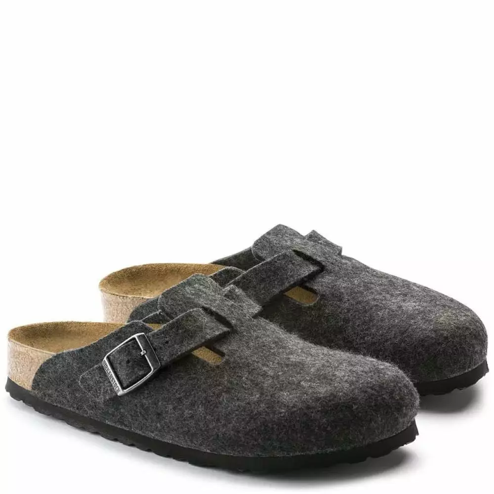 Birkenstock Boston Wool Felt In Anthracite (Narrow Width) 5 Birkenstock Boston Wool Felt In Anthracite (Narrow Width) - Image 3