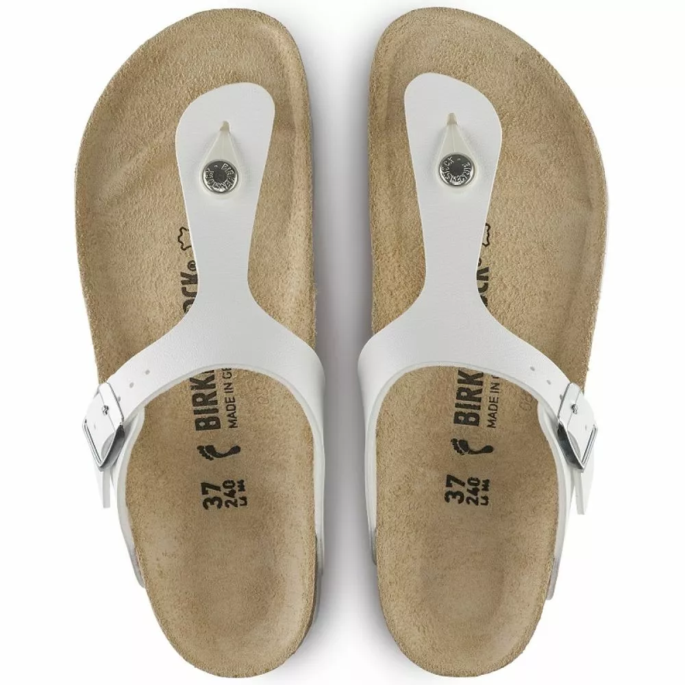 Birkenstock Gizeh Birko-Flor In White 6 Birkenstock Gizeh Birko-Flor In White - Image 4