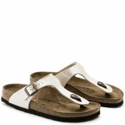Birkenstock Gizeh Birko-Flor Graceful In Pearl -Outdoor Shoes Shop b i birkenstock gizeh graceful pearl white 943873 3 1100x
