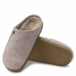 Birkenstock Women's Zermatt Shearling Wool Felt In Light Rose (Narrow Width) -Outdoor Shoes Shop bi 1023169 2096 4 1100x