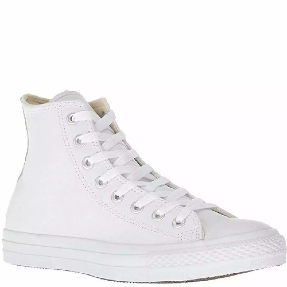 Converse Chuck Taylor All Star Mono Leather High Top In White Monochrome 3 Converse Chuck Taylor All Star Mono Leather High Top In White Monochrome