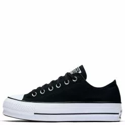 Converse Women's Chuck Taylor All Star Lift Low Top In Black -Outdoor Shoes Shop c o convers chuck taylor all star lift low top black 560250c 1 1100x
