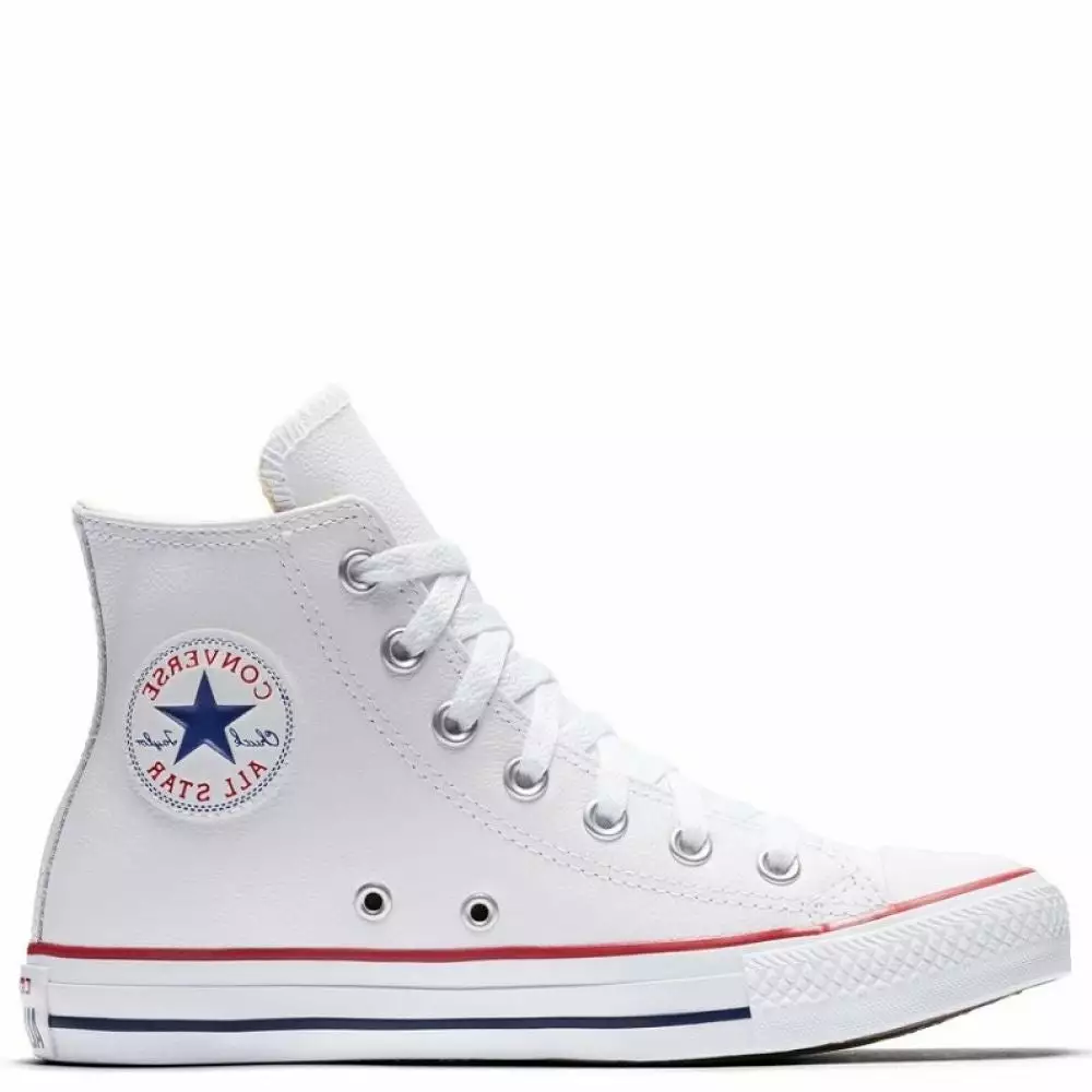 Converse Chuck Taylor All Star Leather High Top In Optic White 3 Converse Chuck Taylor All Star Leather High Top In Optic White