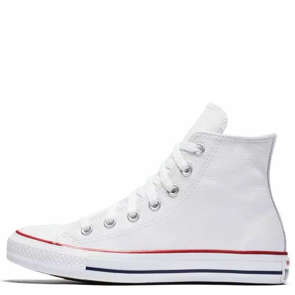 Converse Chuck Taylor All Star Leather High Top In Optic White 7 Converse Chuck Taylor All Star Leather High Top In Optic White - Image 5