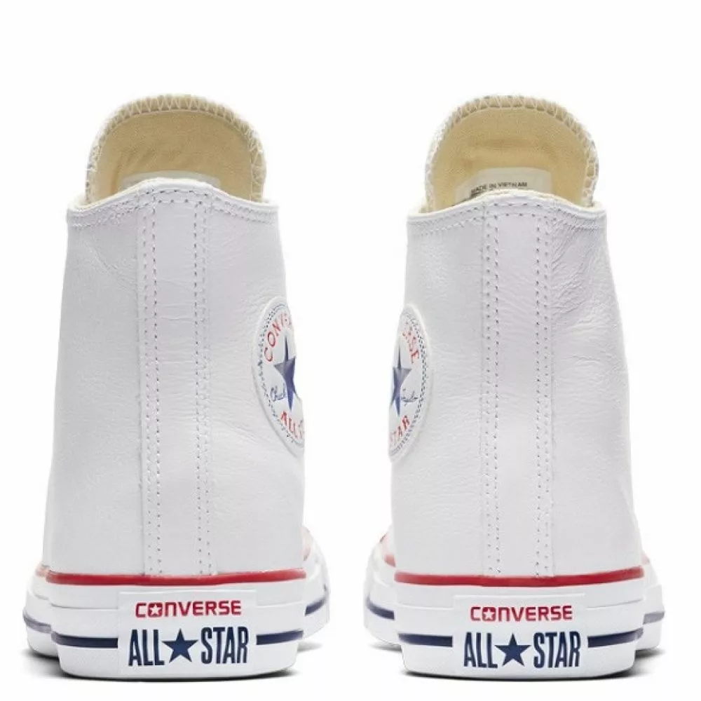 Converse Chuck Taylor All Star Leather High Top In Optic White 5 Converse Chuck Taylor All Star Leather High Top In Optic White - Image 3