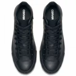 Converse Chuck Taylor All Star Mono Leather High Top In Black Monochrome 10 Converse Chuck Taylor All Star Mono Leather High Top In Black Monochrome -Outdoor Shoes Shop c o converse chuck taylor all star monochrome leather high top black 135251 4 1100x
