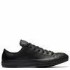Converse Chuck Taylor All Star Mono Leather Low Top In Black Monochrome -Outdoor Shoes Shop c o converse chuck taylor all star monochrome leather low top black 135253 1 1100x