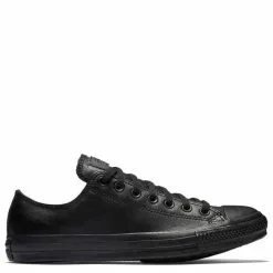 Converse Chuck Taylor All Star Mono Leather Low Top In Black Monochrome