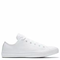 Converse Chuck Taylor All Star Mono Leather Low Top In White Monochrome
