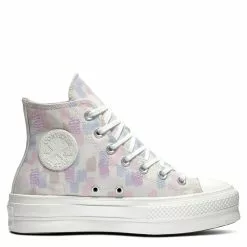 Converse Women's Chuck Taylor All Star Lift Platform Hi Inked In Egret/Gravel/Lt Arctic Pink