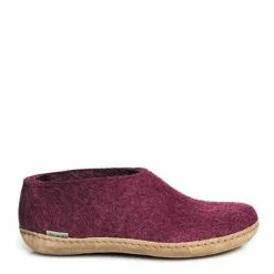 Glerups Women's Shoe Leather Sole In Cranberry
