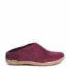 Glerups Women's Open Heel Leather Sole In Cranberry