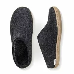 Glerups Open Heel Leather Sole In Charcoal -Outdoor Shoes Shop gb01 1017 5 1100x