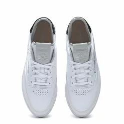 Reebok Women's Club C Clean In Cloud White/Core Black -Outdoor Shoes Shop gy1383 2 footwear photography top portrait view white 1100x