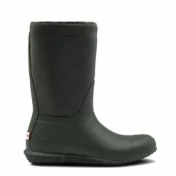 Hunter Women's Original Insulated Roll Top Sherpa Boots In Dark Olive