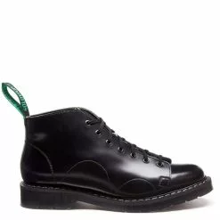 Solovair Monkey Boot In Black Hi-Shine