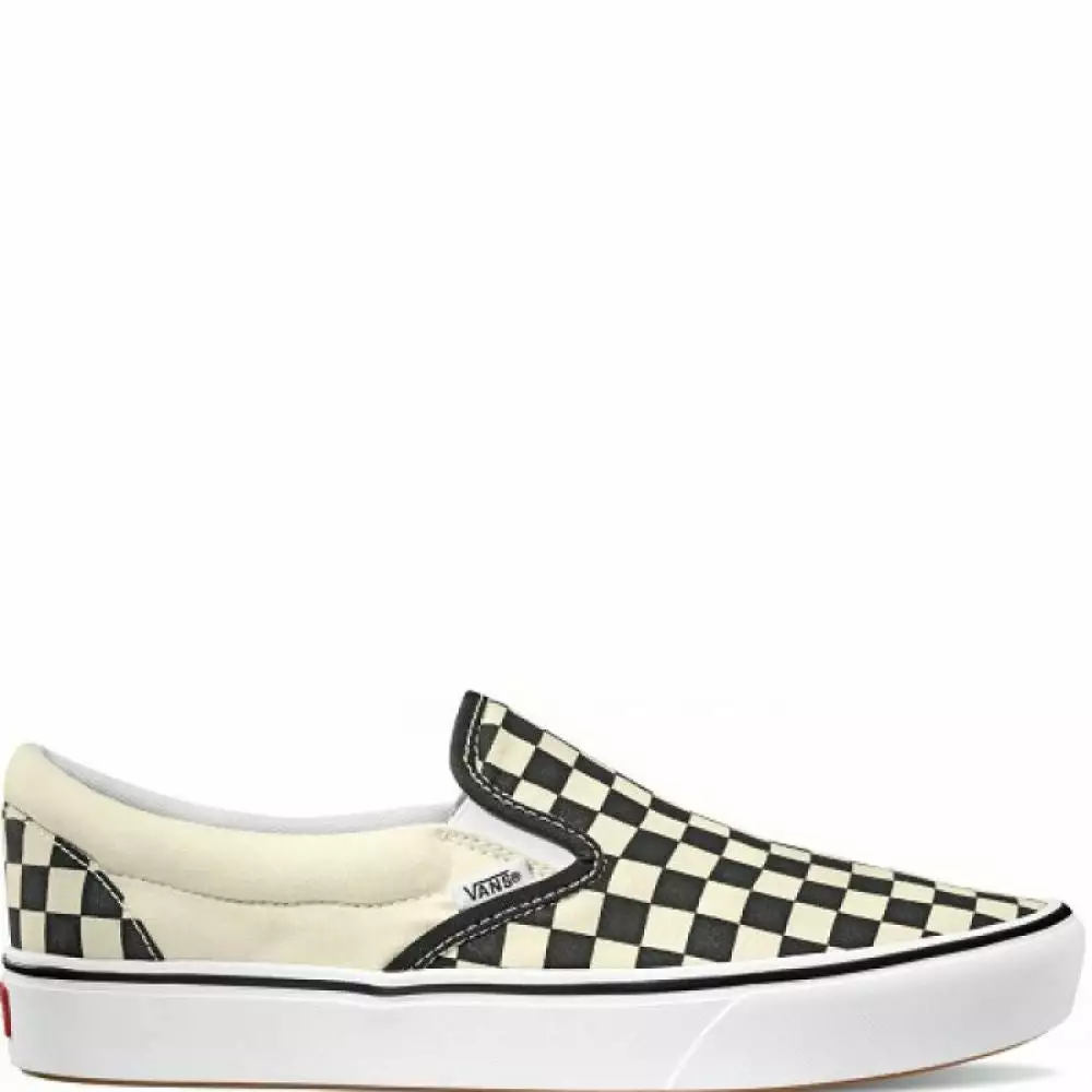 Vans ComfyCush Slip-On In Checkerboard/White 3 Vans ComfyCush Slip-On In Checkerboard/White