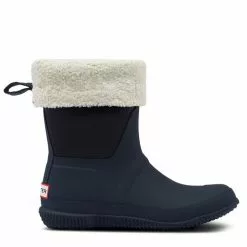 Hunter Women's Original Insulated Roll Top Sherpa Boots In Hunter Navy