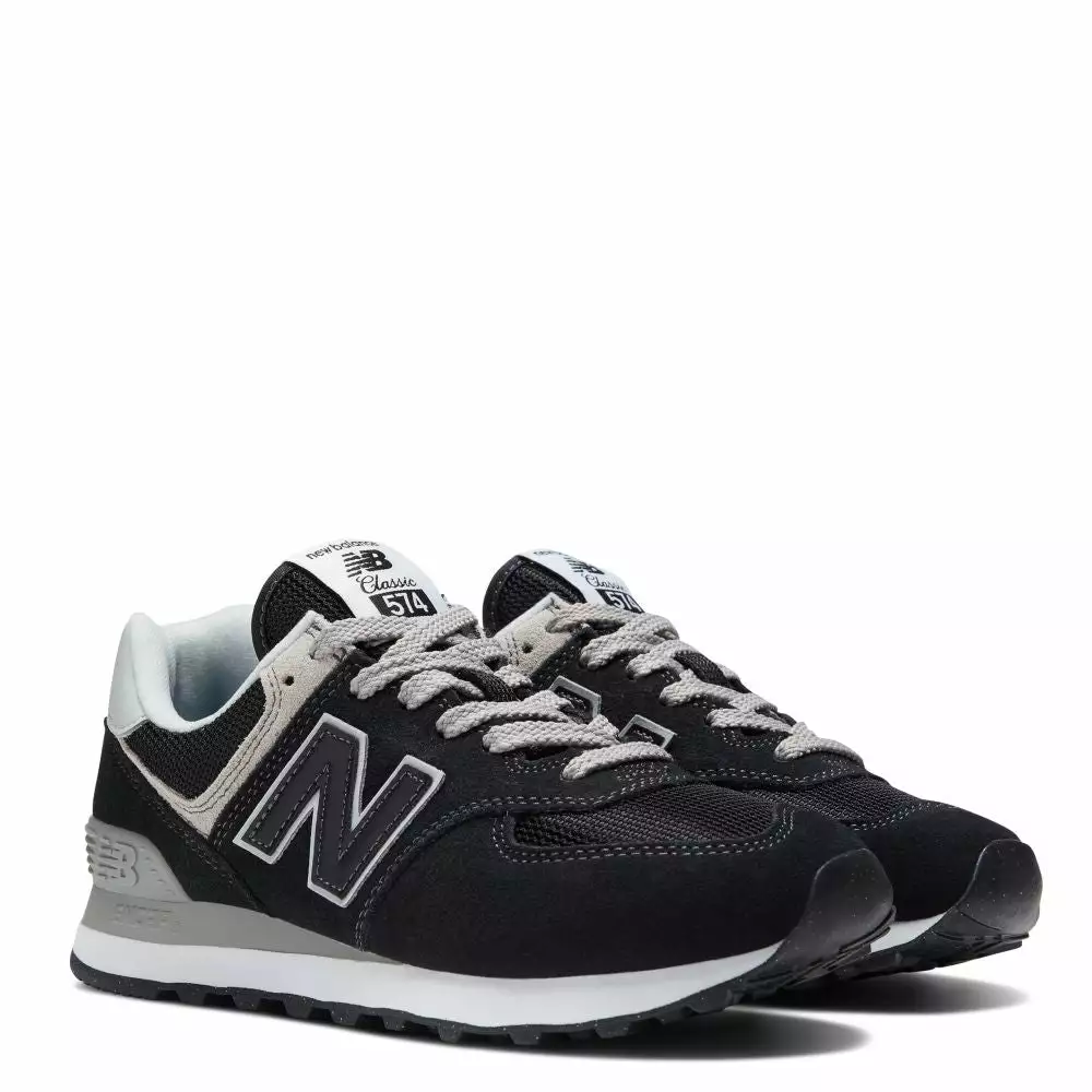 New Balance Women's 574v3 In Black With White 4 New Balance Women's 574v3 In Black With White - Image 2